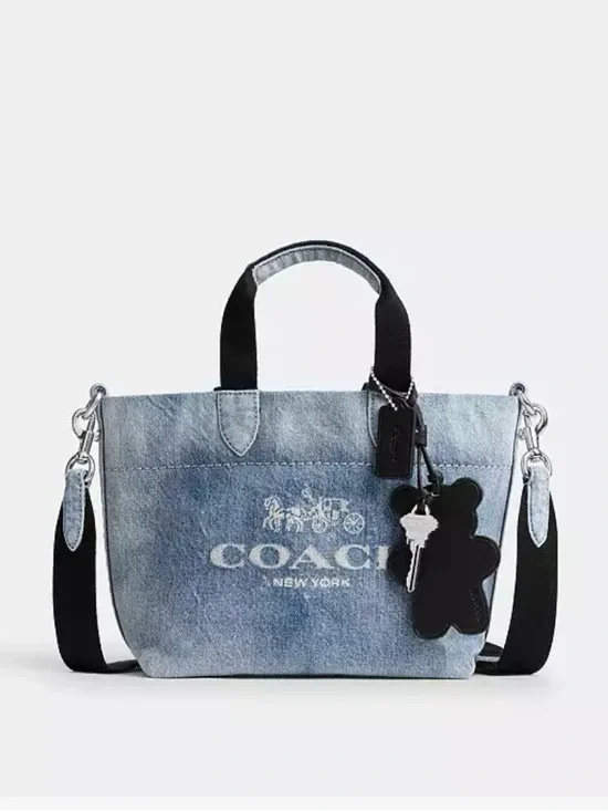Coach Denim mini tour tote bag. - Picture 1 of 3